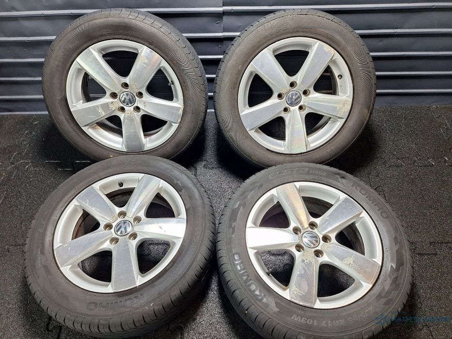 Jante aliaj pe 17 5X112 VW TIGUAN 5N_ 2007 - >  ET 43 5N0601025C cu anvelope vara