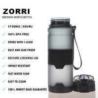 Sticla sport apa, Zorri, 500ml, drumetii, ciclism, leak-proof