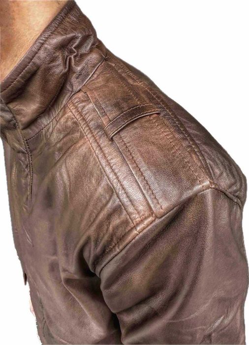 Ежедневно кожено мото яке Класк Brown Motomall