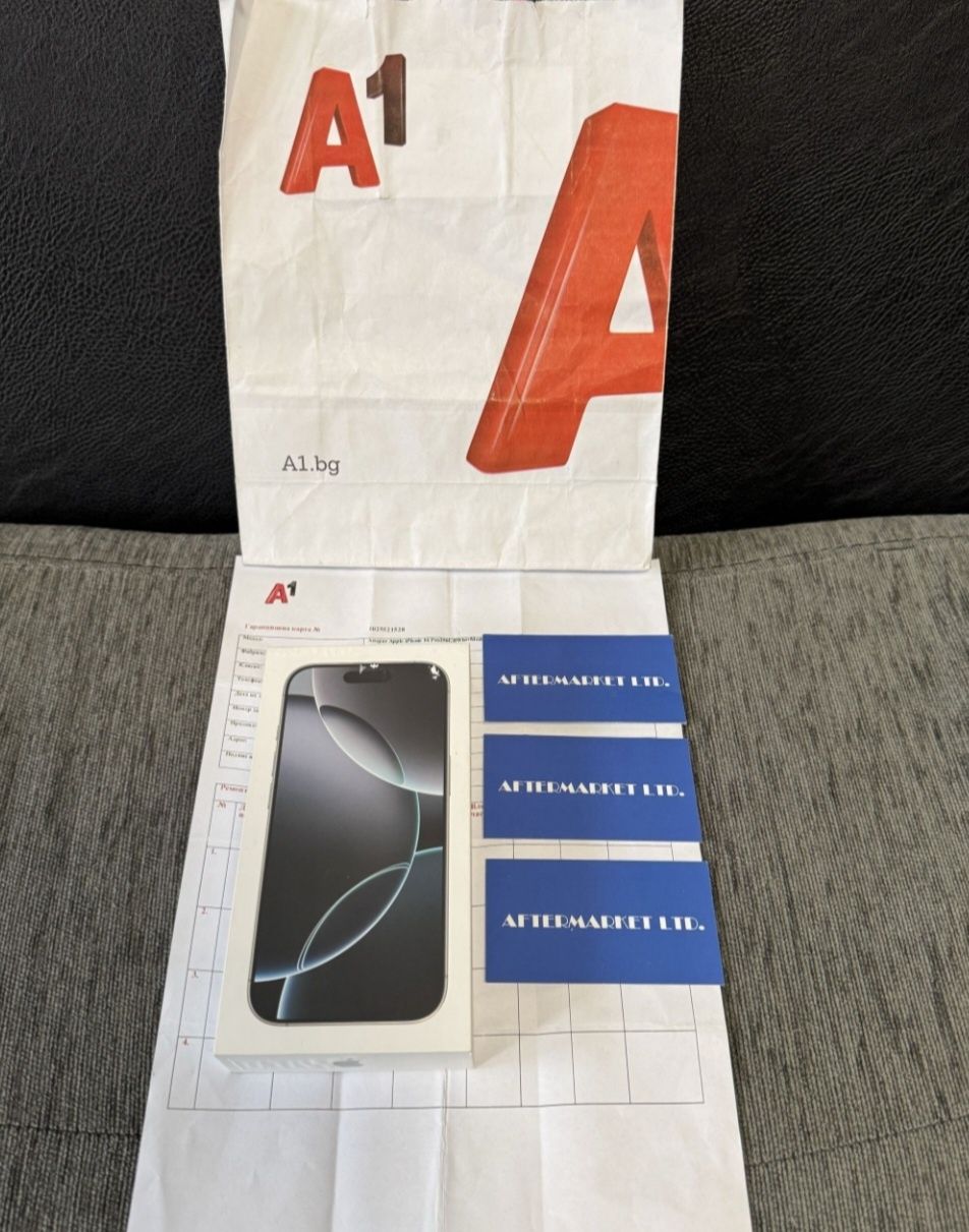 ЧИСТО НОВ 256GB iPhone 16 Pro Гаранция А1 2027 г. White Titanium
