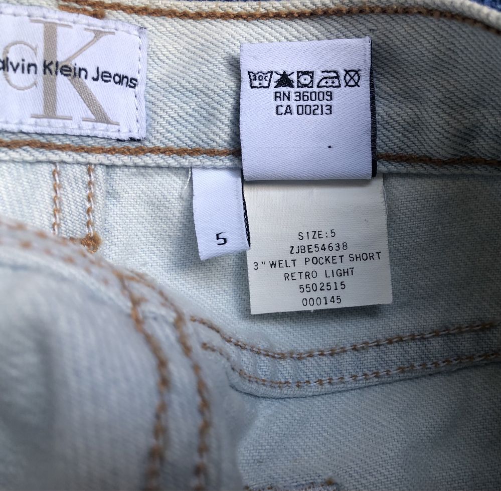 НОВИ Calvin Klein 3 inch Welt Pocket Shorts ОРИГИНАЛ дамски къси дънки