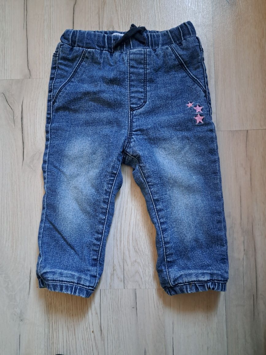 Blugi/Jeans /pantaloni căptușiți, pentru fetiță, mărimea 80