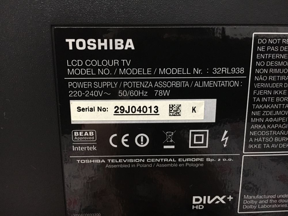 Vand tv toshiba…