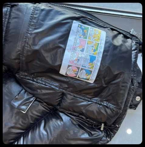 Moncler черен класически пухнат костюм