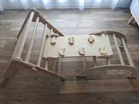 Set de cățărat Montessori 4 în 1: scară triunghiulară + arc de cățărat