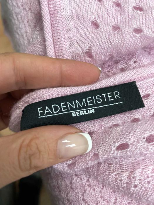 FADENMEISTER размер 44 - XL дамски кашмирен пуловер 100% КАШМИР Розов