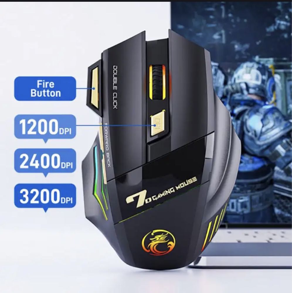 Bluetooth мышь с подсветкой на аккумуляторе GW-X7