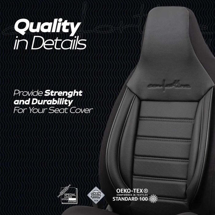 Тапицерия OTOM Comfortline City – Черно,Еко кожа,(За малки автомобили)