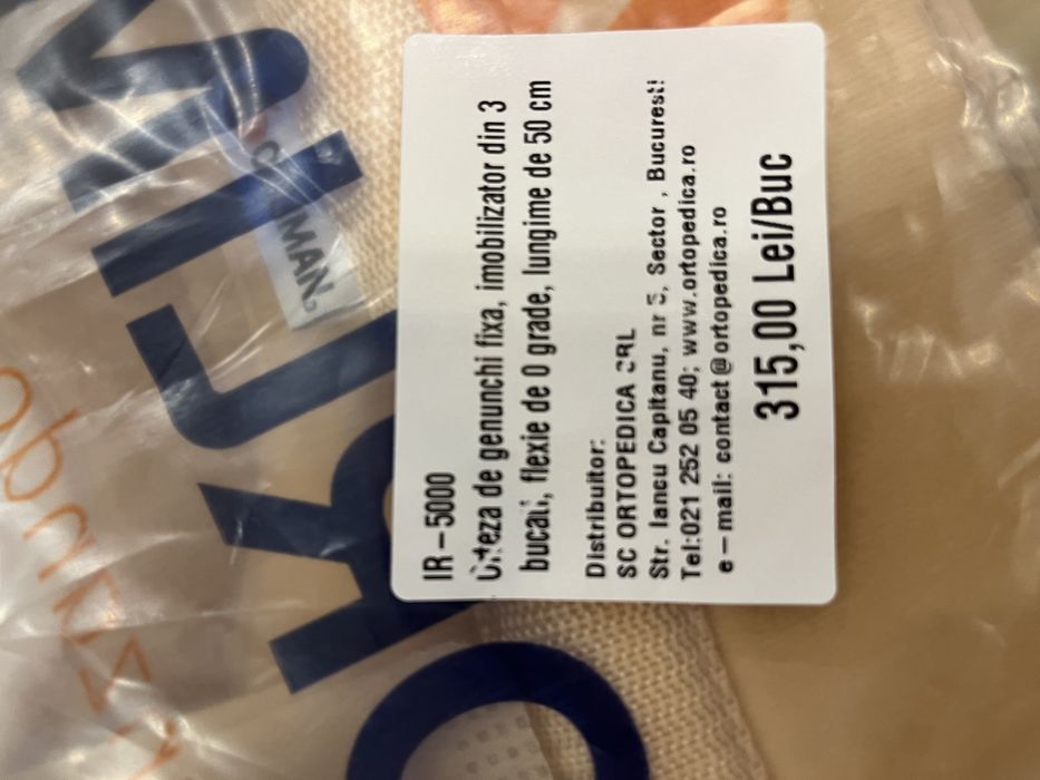 Orteza fixa de genunchi