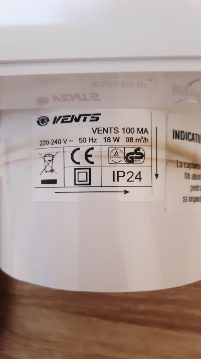 Ventilator pt. baie