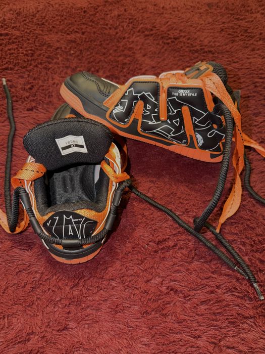 Adidasi Grixx copii 37 - state f buna- negru cu portocaliu