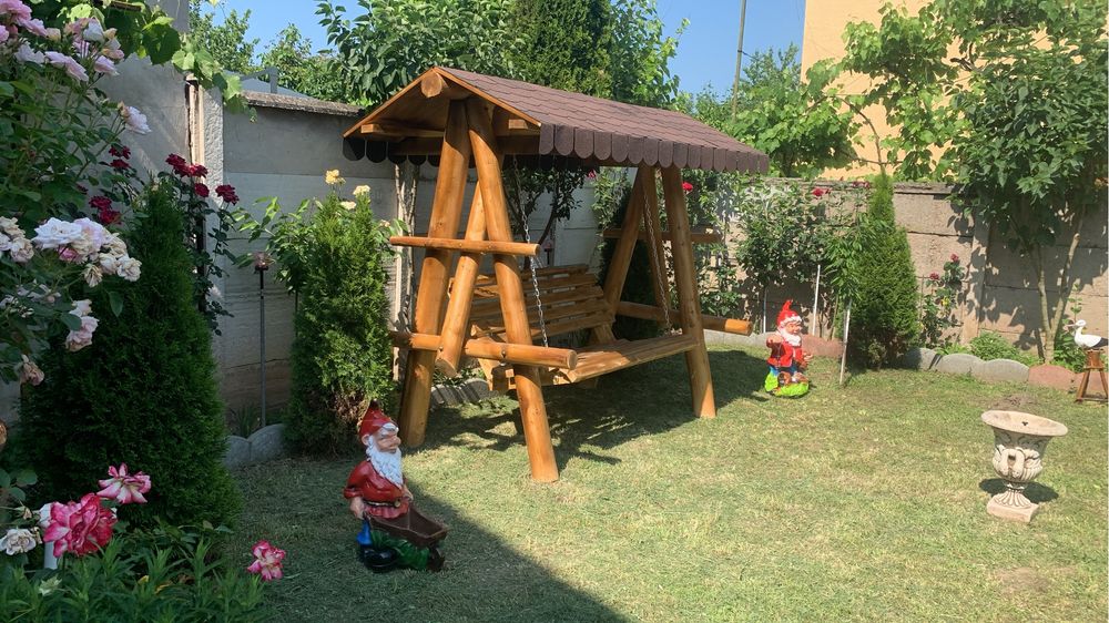 Vind leagan Balansoar rustic hintă gradina din lemn rotund