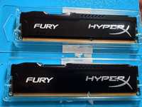 Memorie HyperX FURY Black 8GB, DDR3, 1600MHz, CL10, 1.5V, kit 2x4GB