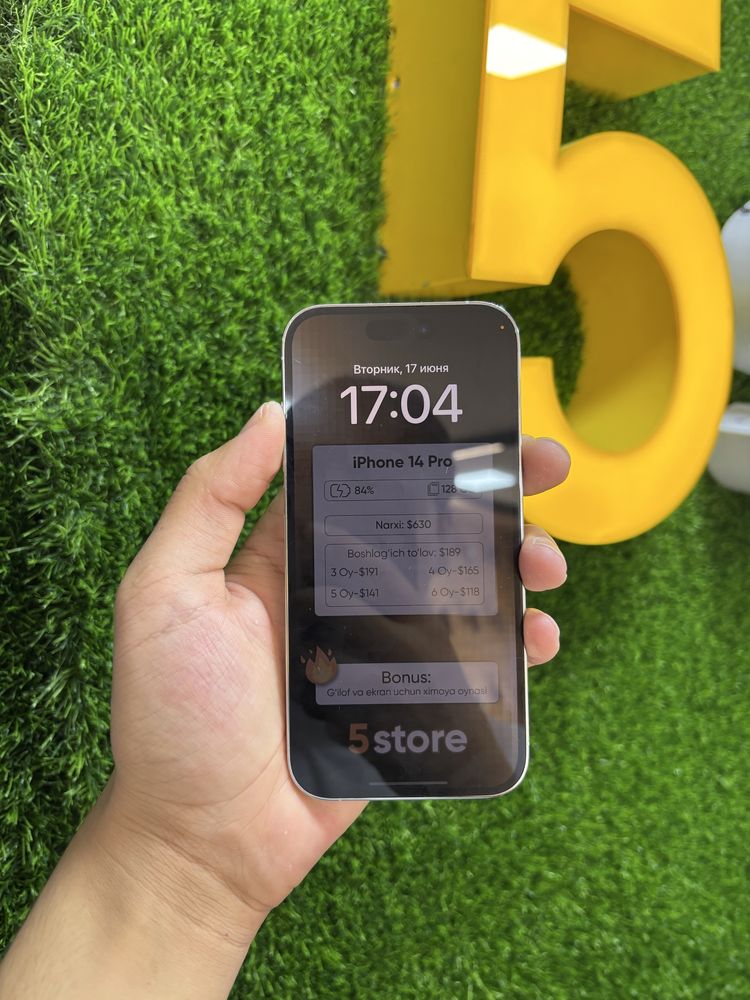 Iphone 14 pro 2 oyga 0% mudatle to’lovga
