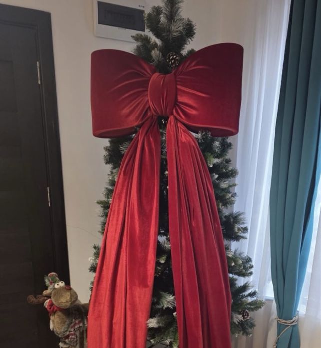 Decoratiune funda din catifea pentru brad