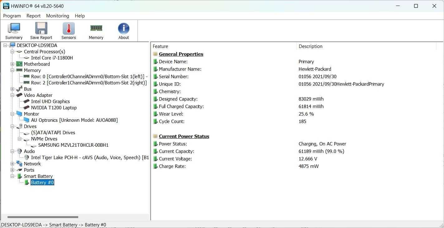 Продавам HP ZBook Power G8 i7-11800H/32GB DDR4/1TB SSD/NVIDIA T1200