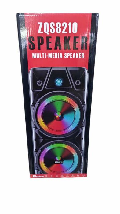 Bluetooth тонколона speaker ZQS-8210 2x8" 4800mAh