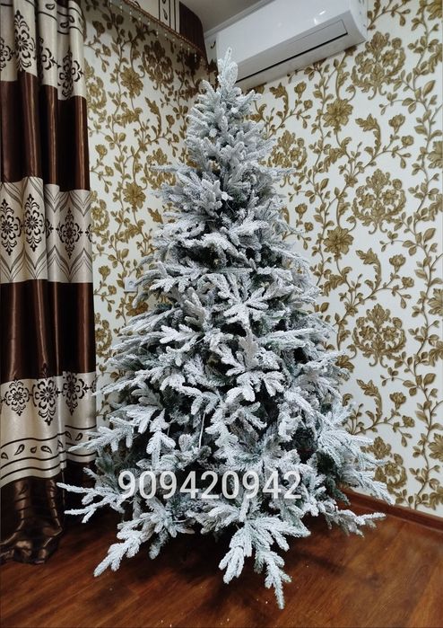 Новогодня ёлка Аляска премиум. Встроенная светодиодная гирлянда