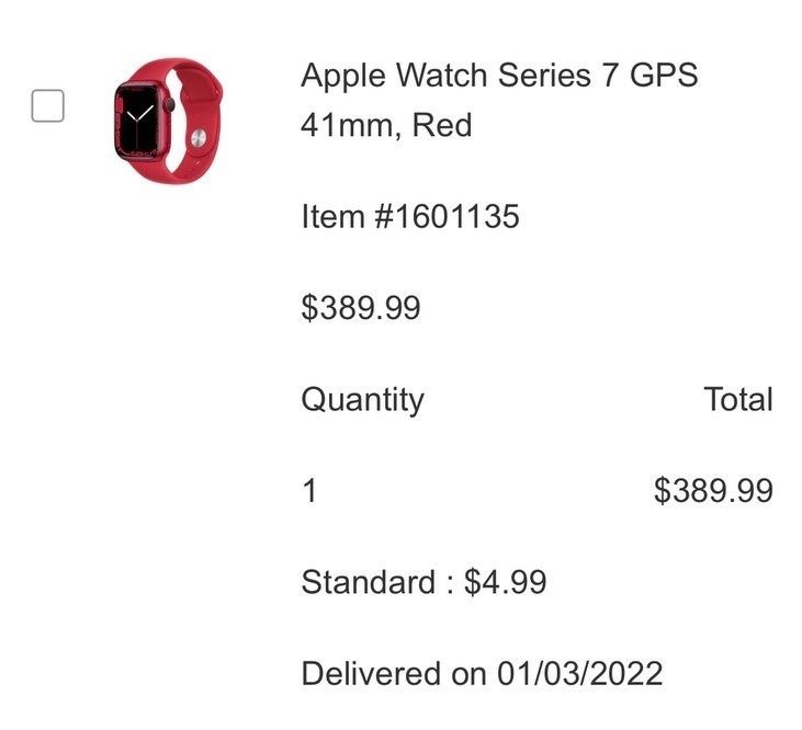 Apple Watch 7 GPS, Red, 41mm.