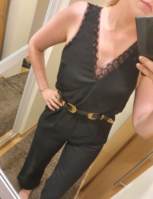 Salopete negre marimea 42 (L)