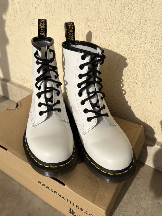 Ghete Dr Martens 1460 white smooth