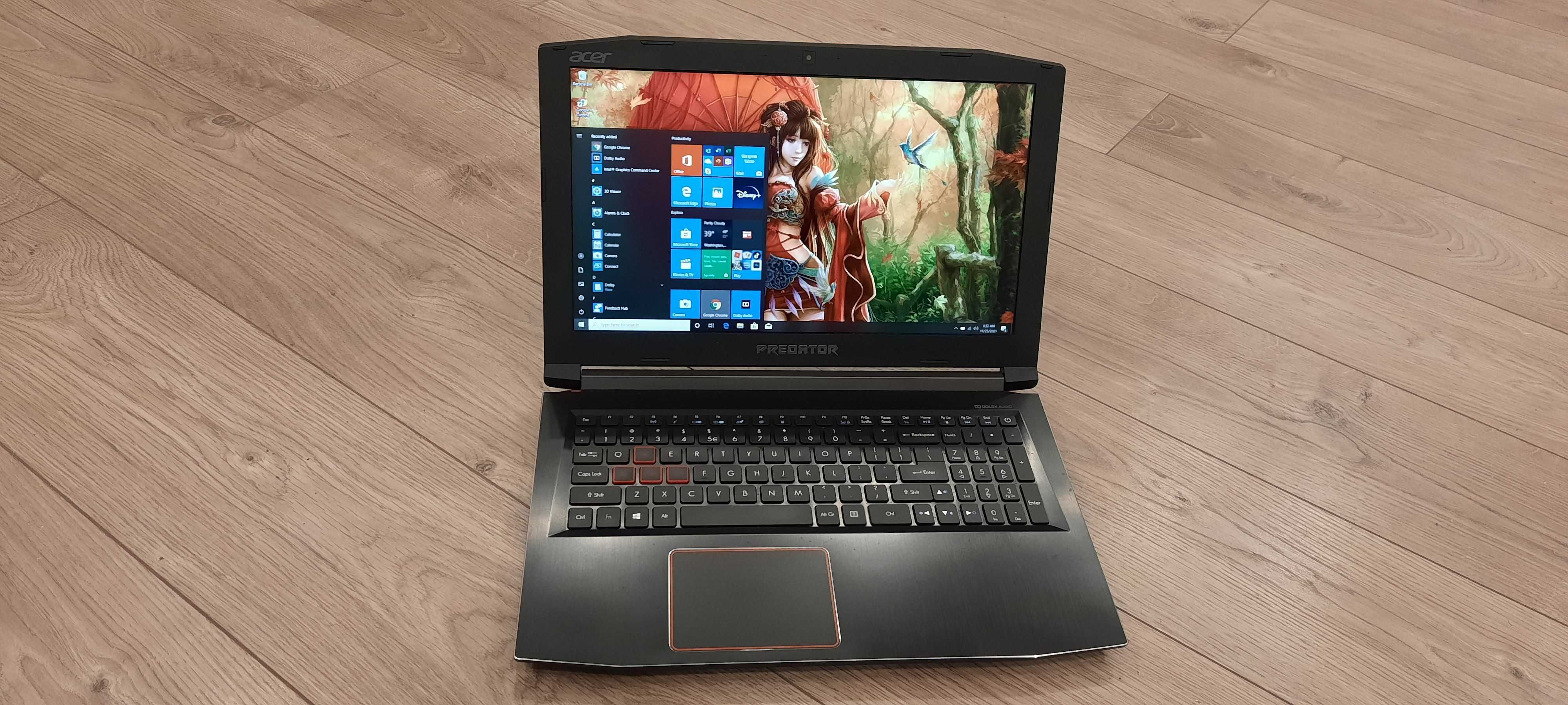 Laptop gaming Acer Predator, intel core- i7-, 4 gb video , ram 16 gb