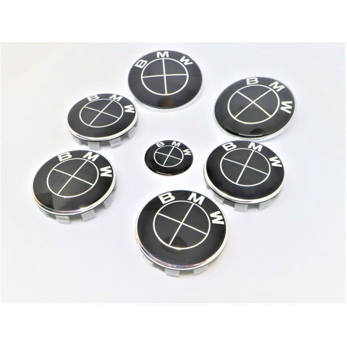 Set 7 Embleme Sigle Bmw Black Look Seria 1,3,4,5,6,X1,X3,X4X5,X