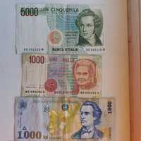 Bancnote din Italia,Austria,Romania si monede