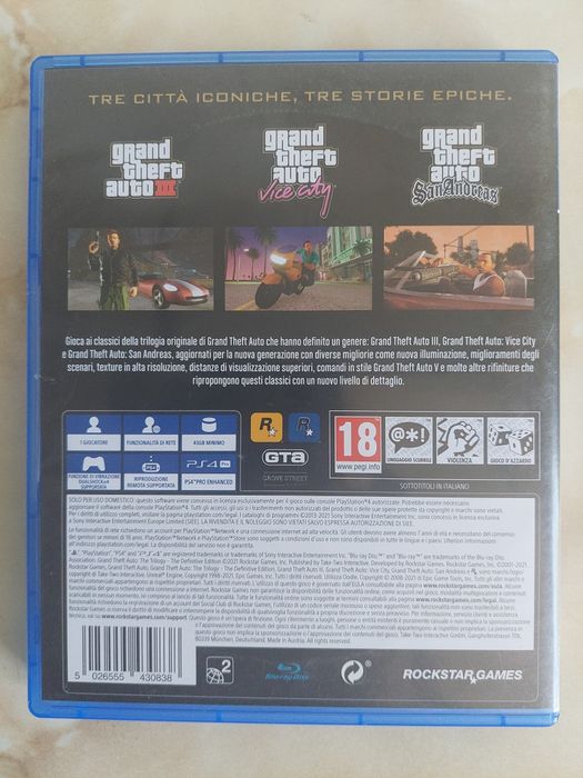 [PS4/PS5] Vând GTA "The Trilogy" (vice city, 3 + San Andreas) //poze