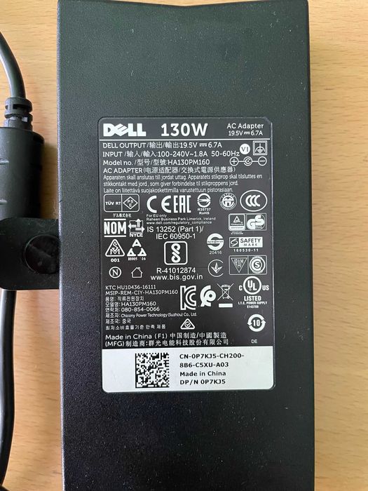 Dell - 130W AC Adapter - Оригинално зарядно за лаптоп