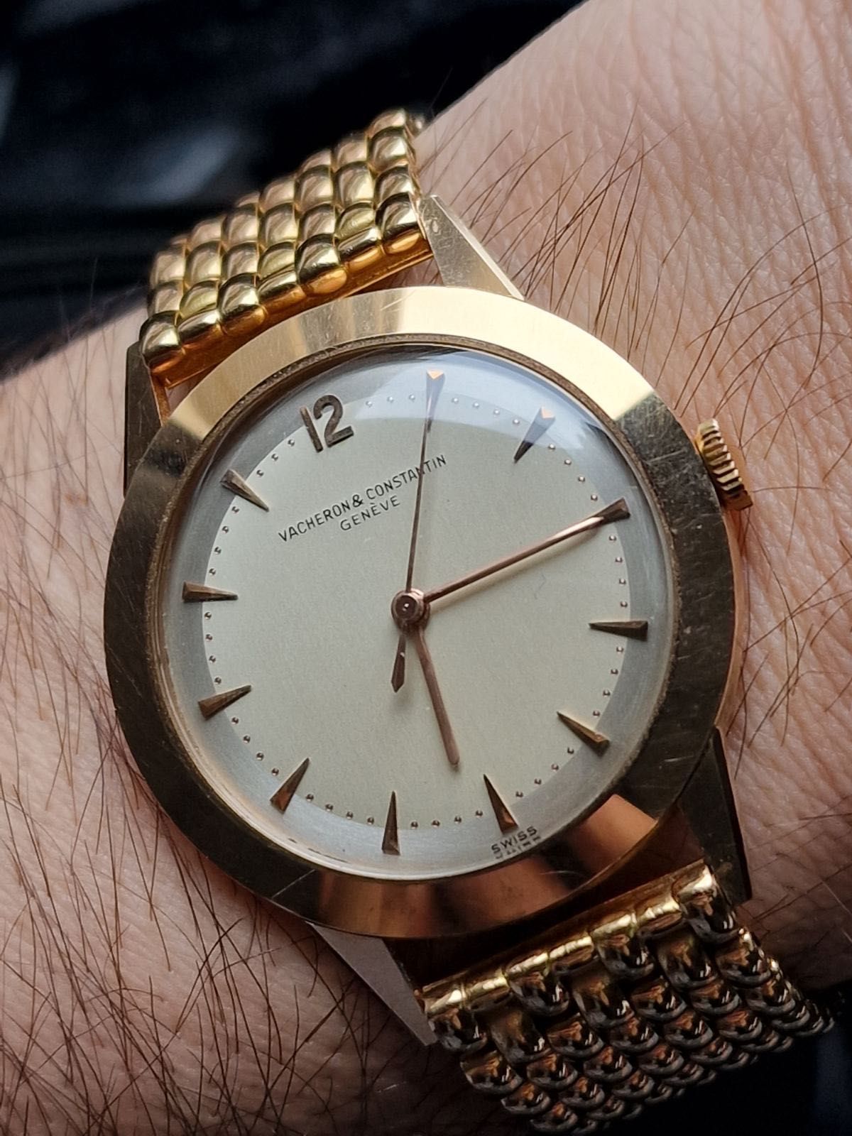 Vacheron Constantin 18к златен мъжки часовник от 50те. Jumbo версия