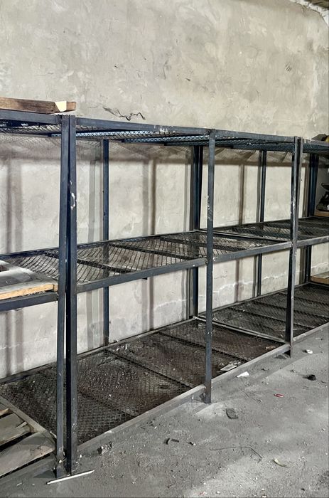 Стеллажи металические стальные полки