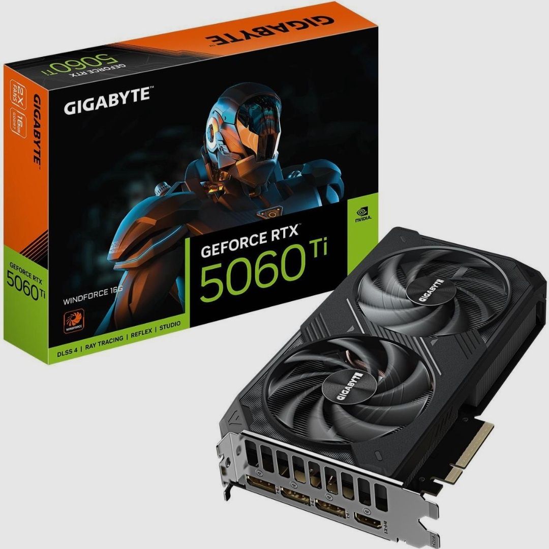 Лучшая цена! Gigabyte GeForce RTX 5060Ti Windforce 16GB GDDR7 DLSS 4.0