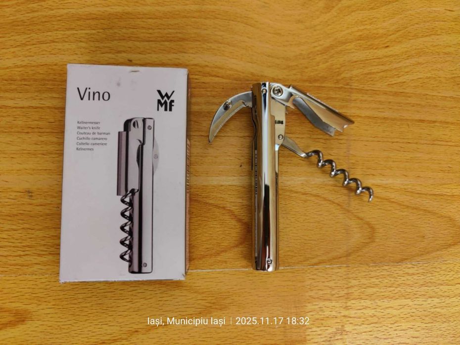 Tirbuson profesional 3 in 1 WMF Vino, 11.5 cm,(Super Ofertă).