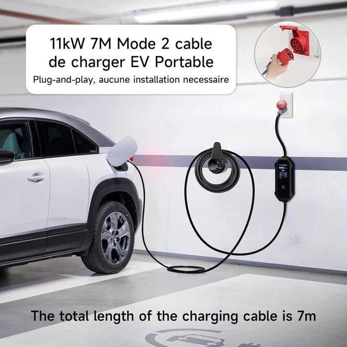 Чисто нов комплект кабели AFYEEV за електрически автомобили 11kW 8-16A