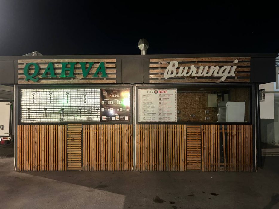 tayyor konteyner kofe fastfud va boshqa ishga