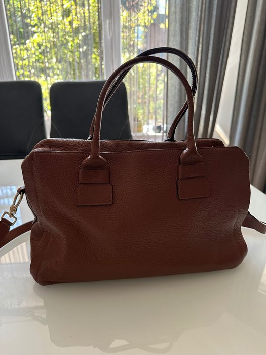 Дамска чанта FURLA Capriccio в кафяво/ коняк