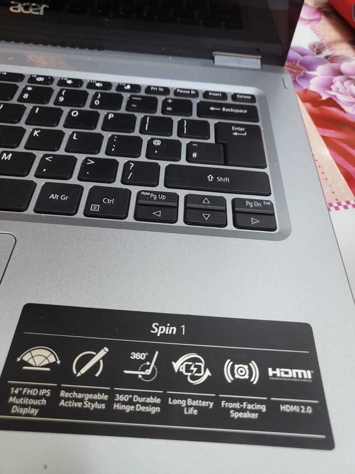 Laptop acer spin 1