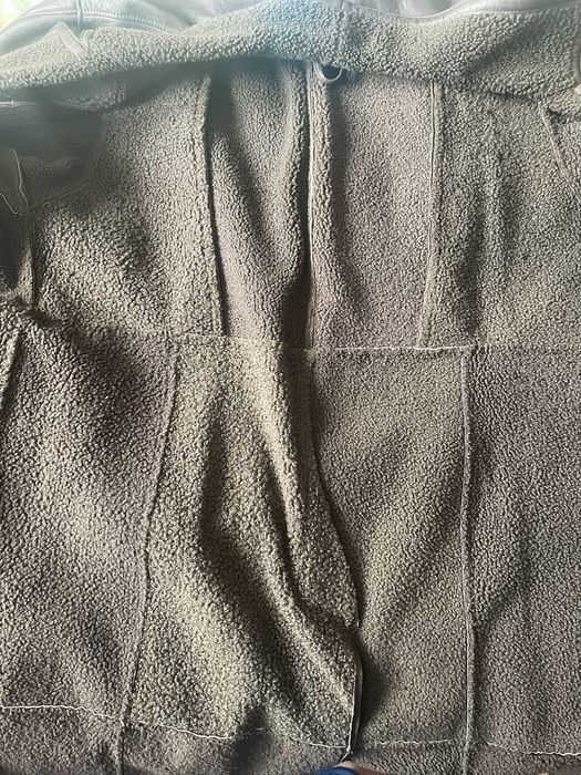 Haina piele lunga cu blana de miel