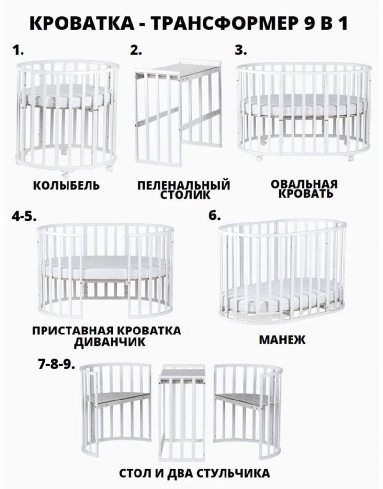 Продается детская кровать трансформер 6 в 1
