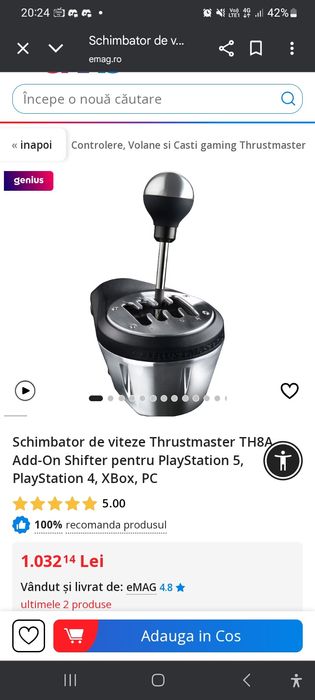 Volan Logitech g29 + Schimbator Thrustmaster