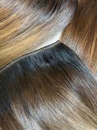 Нова! Три двойни реда естествена коса | 48 см