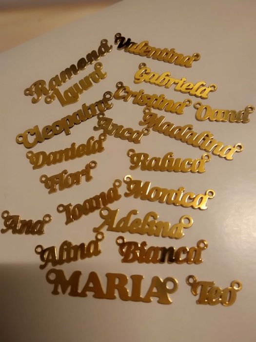 Cauta numele tau aici!-Lantisor argint placat aur nume