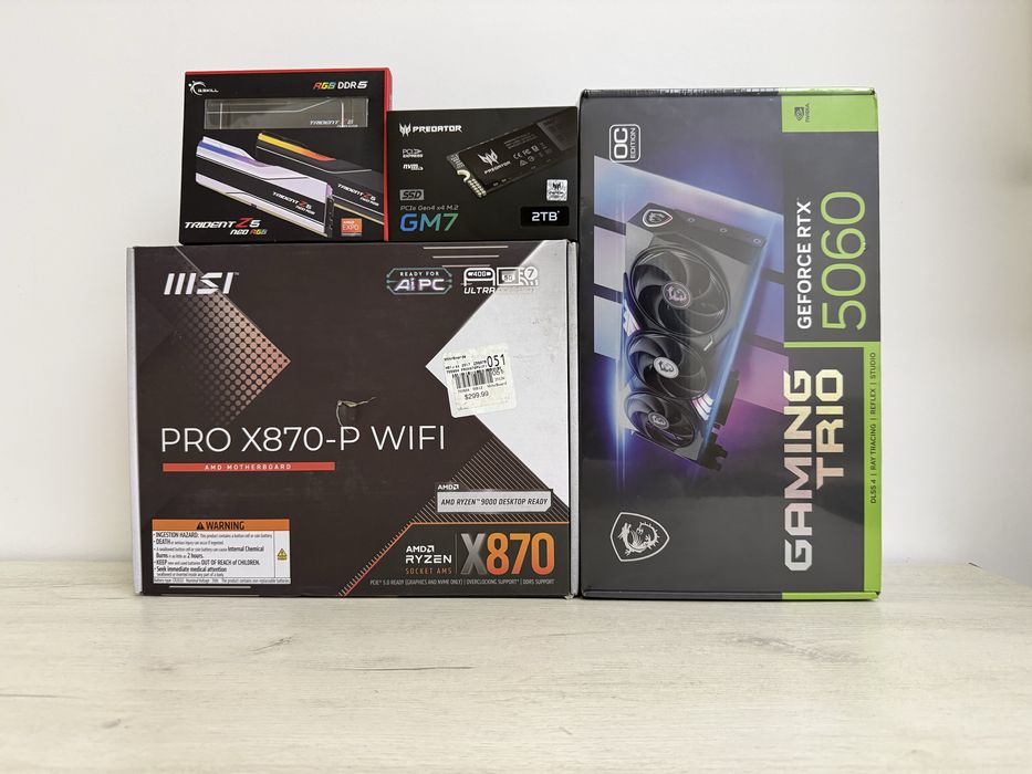 MSi X870 | RTX 5060 | 32GB RGB OZU | 2TB SSD Acer