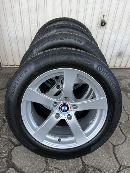 Jante aliaj 5x120mm, anvelope iarna 225/55 R17, BMW F10, F11, E60, X1