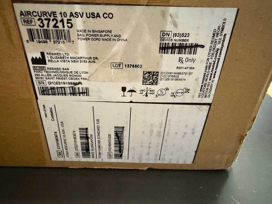 Адаптивен серво-вентилатор CPAP BiPAP BiLevel ResMed Aircurve 10 ASV