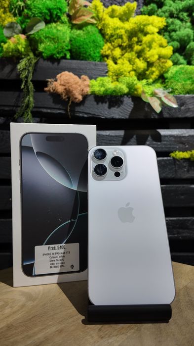 iPhone 16 Pro Max 1TB White Bat 93%/Fact+Garantie