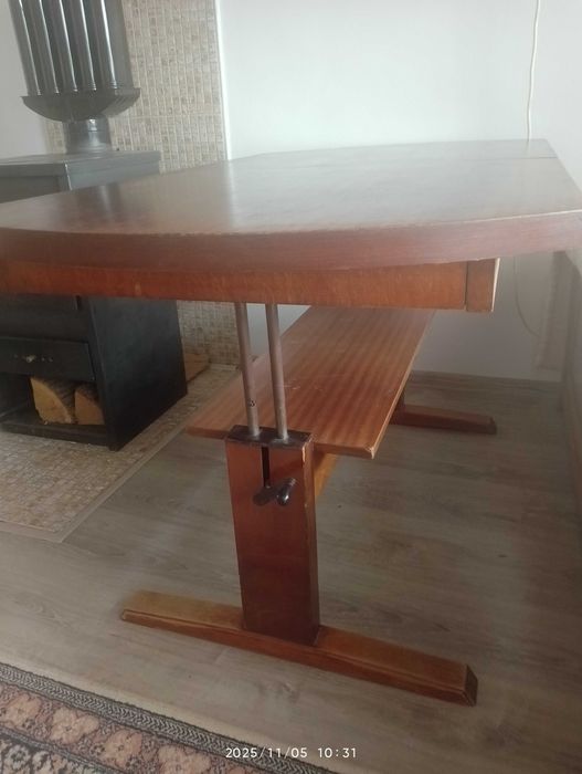 Разтегателна маса,с повдигателен механизъм +6 стола подарък