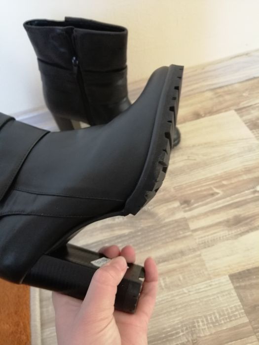 Botine negre piele 37