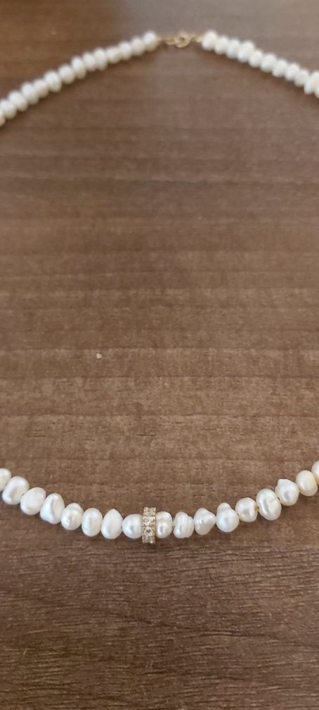 Colier cu perle si aur 14k, brand Loor
